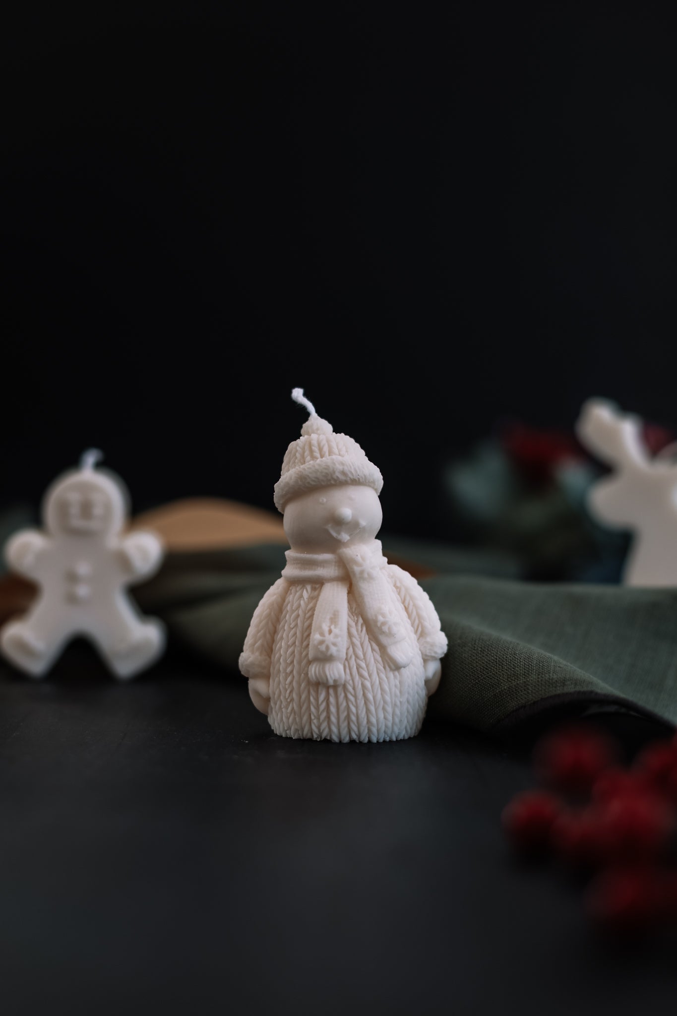 Snowman candle