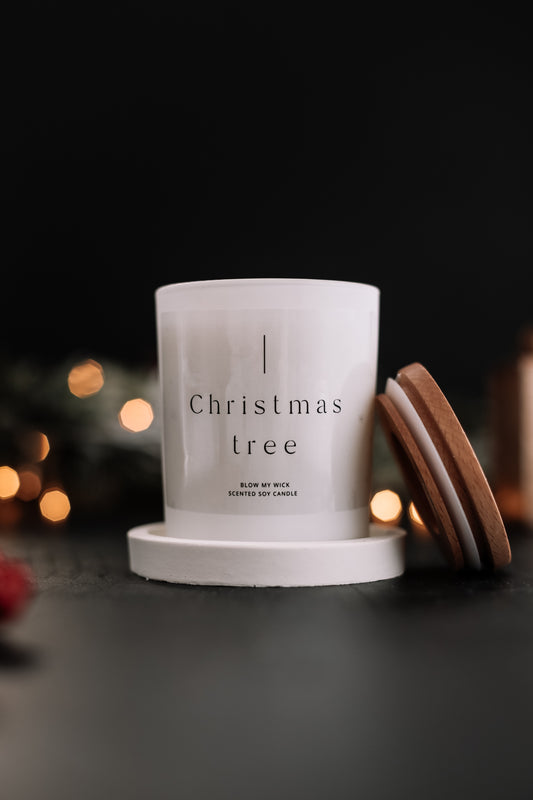 Christmas Tree Scented Jar - White