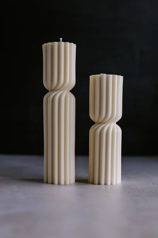 Twisted Pillar Set - Sample white